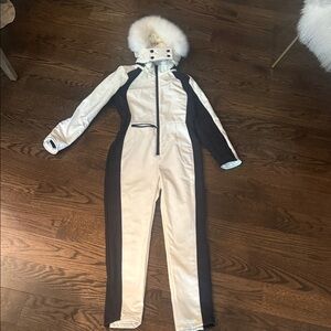 Topshop White and Black Ski Jacket